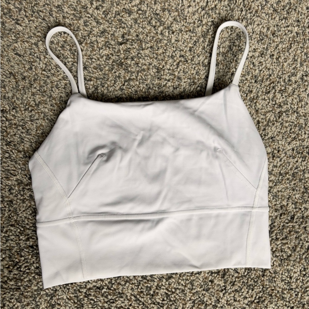 White lululemon strappy tank top size 4